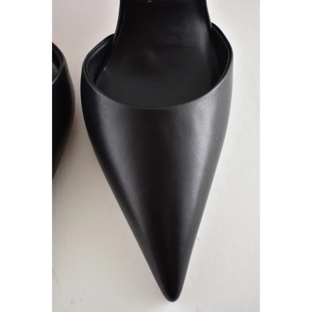 Christian Louboutin Milena 100 Black Kid Leather Ankle Strap Heel Pump 39.5